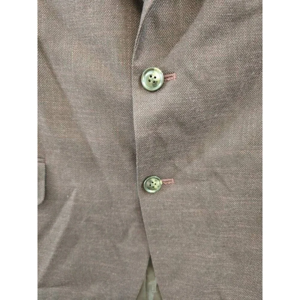 Tommy Hilfiger Modern-Fit Linen Blend Sport Coat Men's 46S Bordeaux Front Button